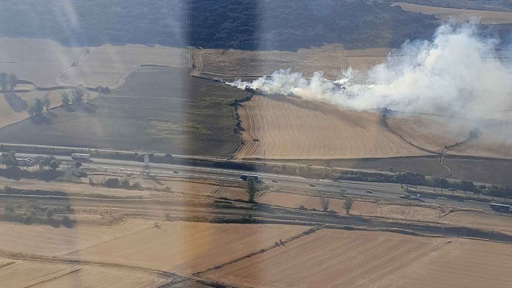 Imagen del incendio de Santa Olalla de Bureba.