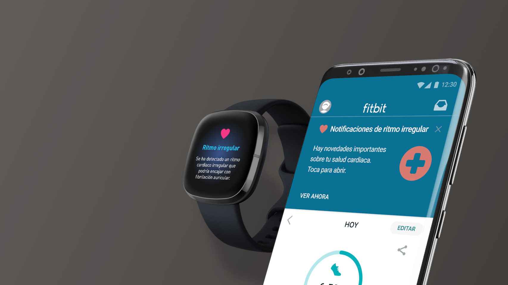 Tanto el wearable como la app de Fitbit nos avisarán de problemas cardíacos