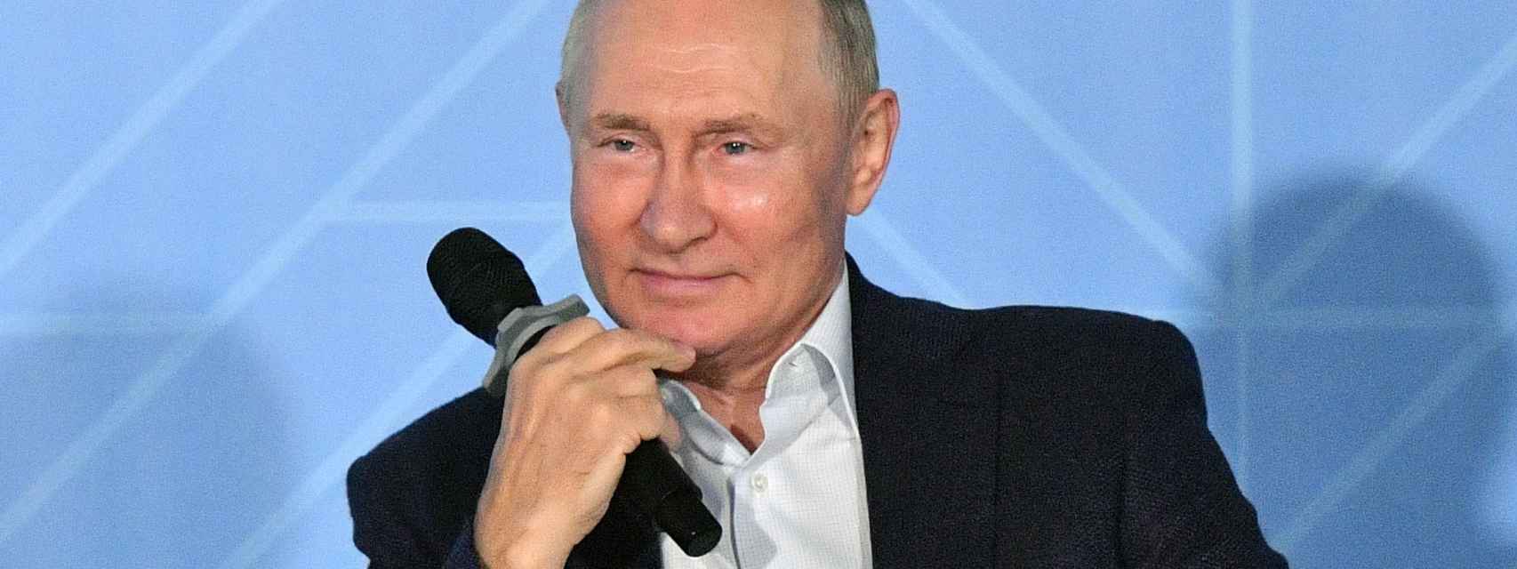 El presidente de Rusia, Vladímir Putin, en una aparición pública este lunes en Petropavlovsk de Kamchatka.
