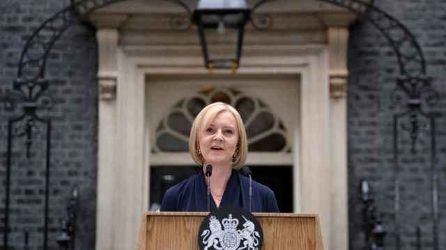 Liz Truss durante su primer discurso como primera ministra de Reino Unido.