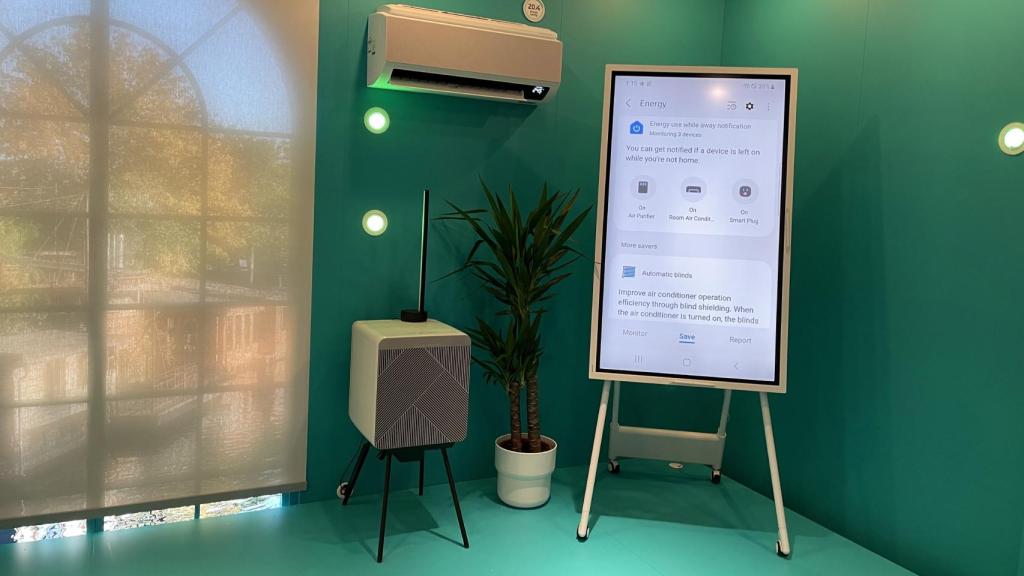 SmartThings permite controlar la persiana y hasta el aire acondicionado.