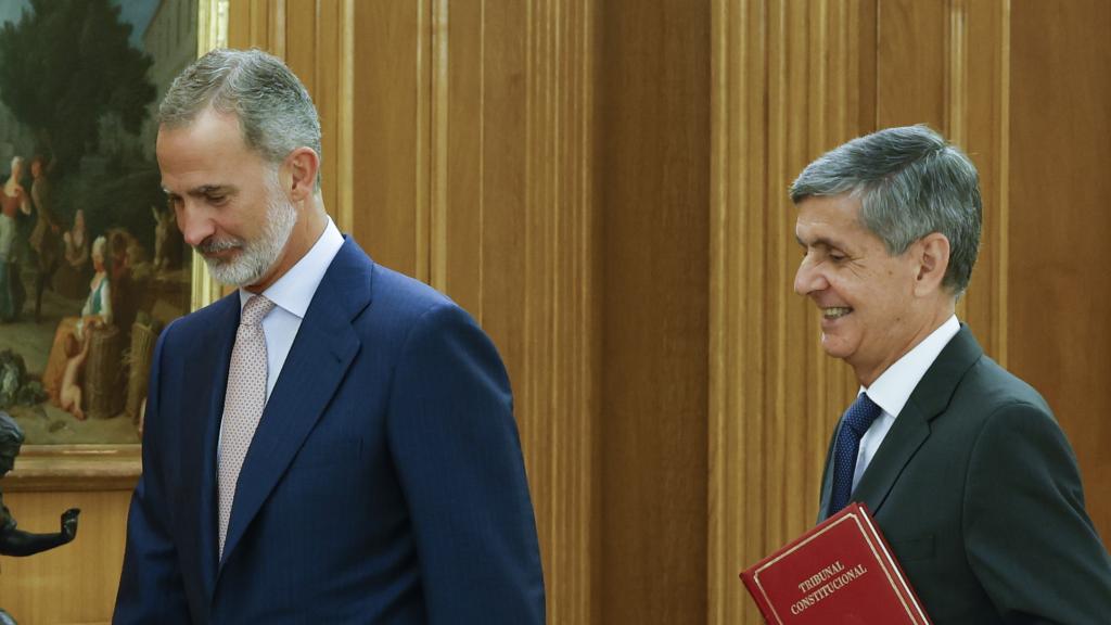 El rey Felipe recibe al presidente Tribunal Constitucional, Pedro José González-Trevijano.