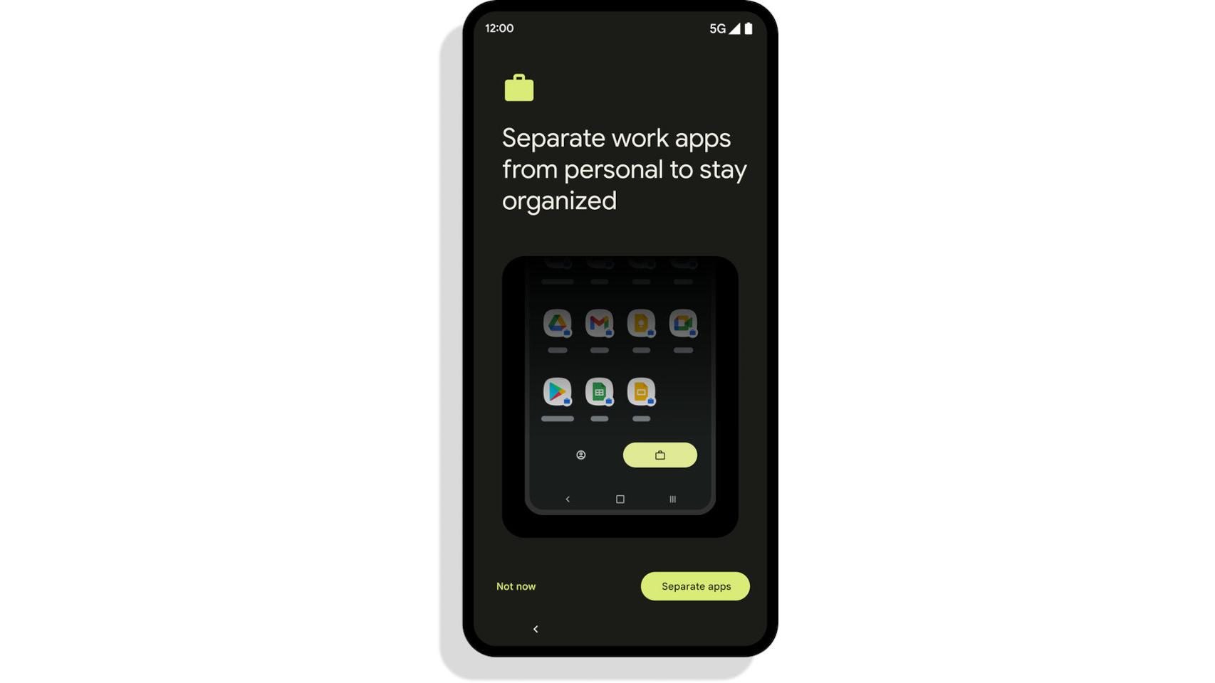 Android 13 permitirá usar apps como trabajo o para uso personal