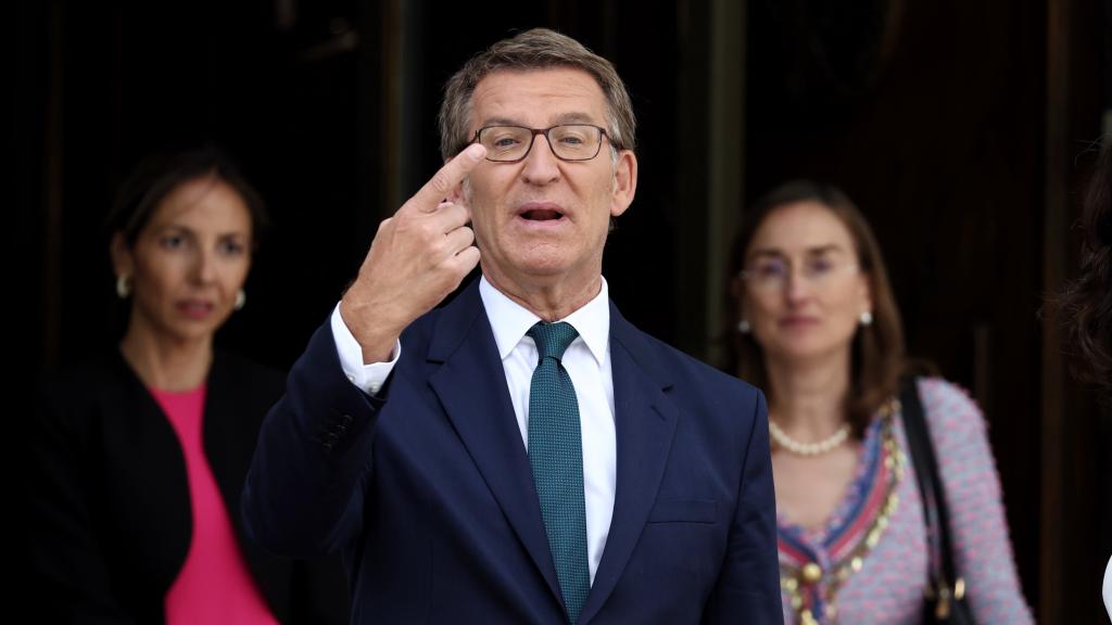 Alberto Núñez Feijóo, presidente del PP, este miércoles en la apertura del año judicial en Madrid.