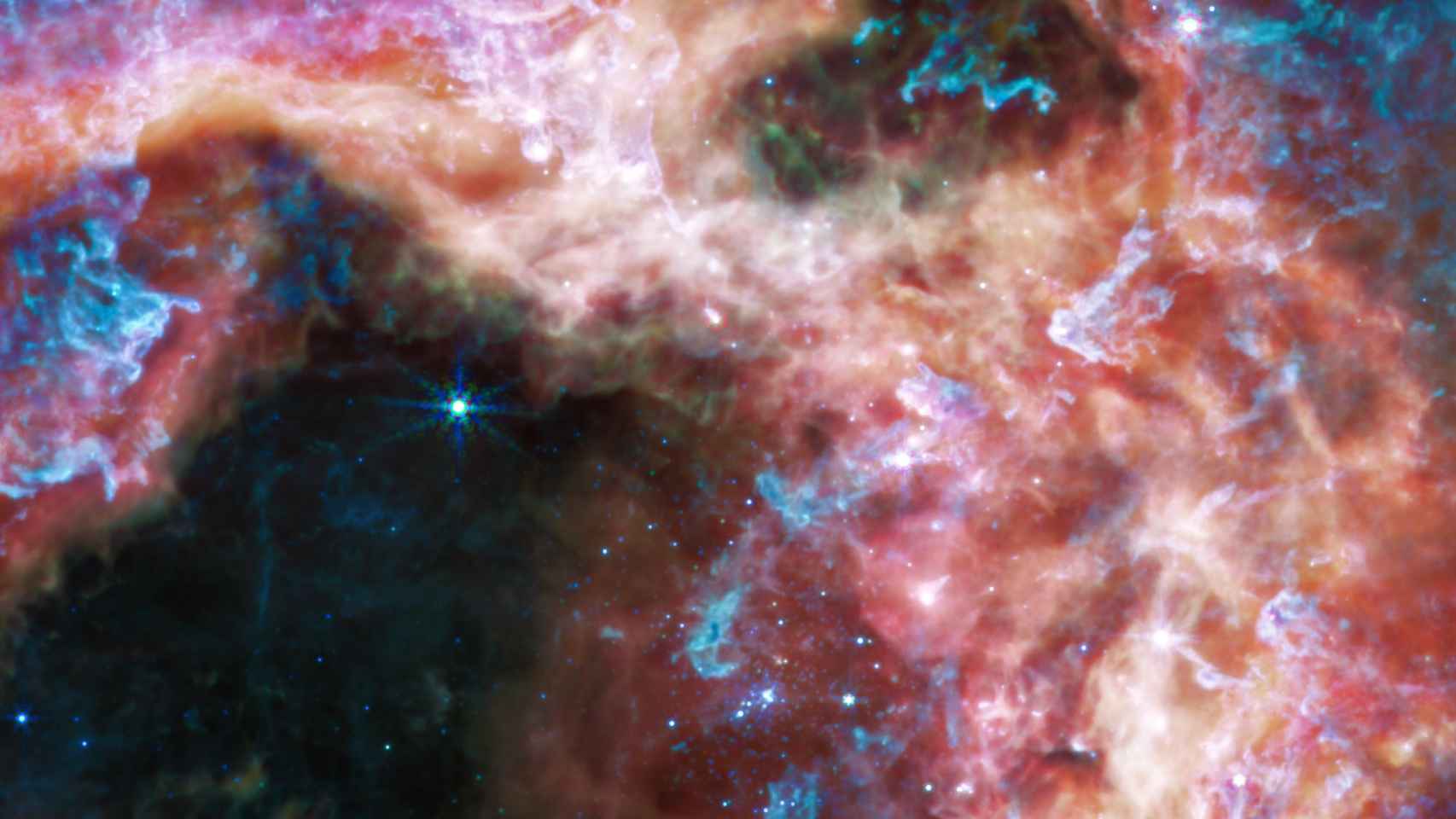 Nebulosa Tarántula fotografiada por James Webb