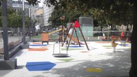 Parque infantil de la Plaza de Pontevedra.