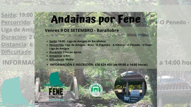 El Concello de Fene (A Coruña) y distintas asociaciones proponen rutas terrestres por parroquias