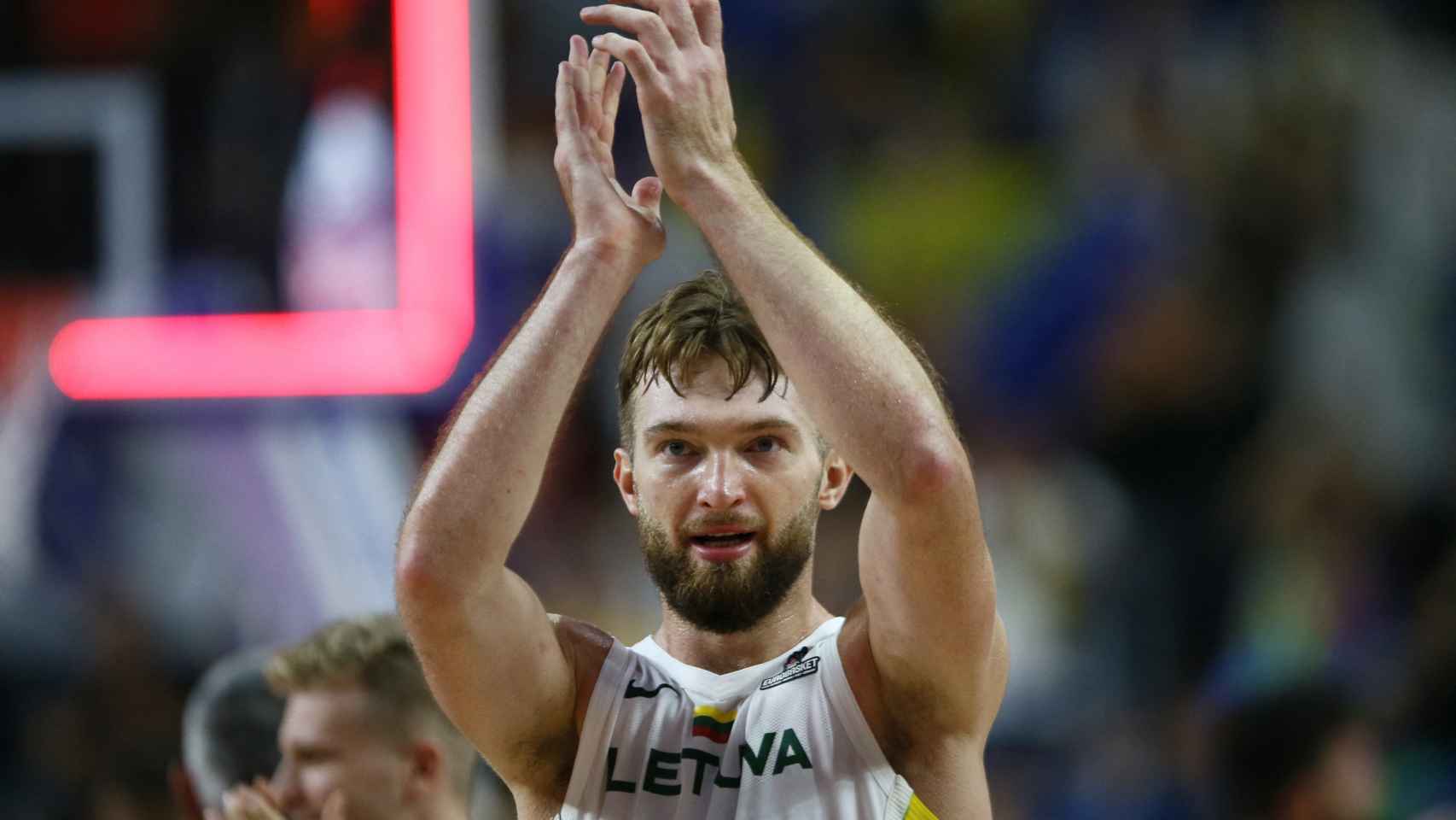 Domantas Sabonis en el partido entre Lituania y Bosnia del Eurobasket