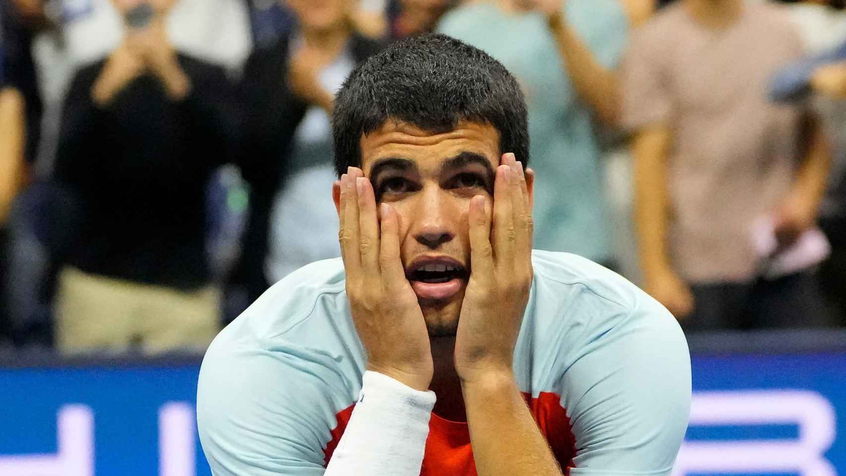 Carlos Alcaraz, tras ganar a Sinner en el US Open
