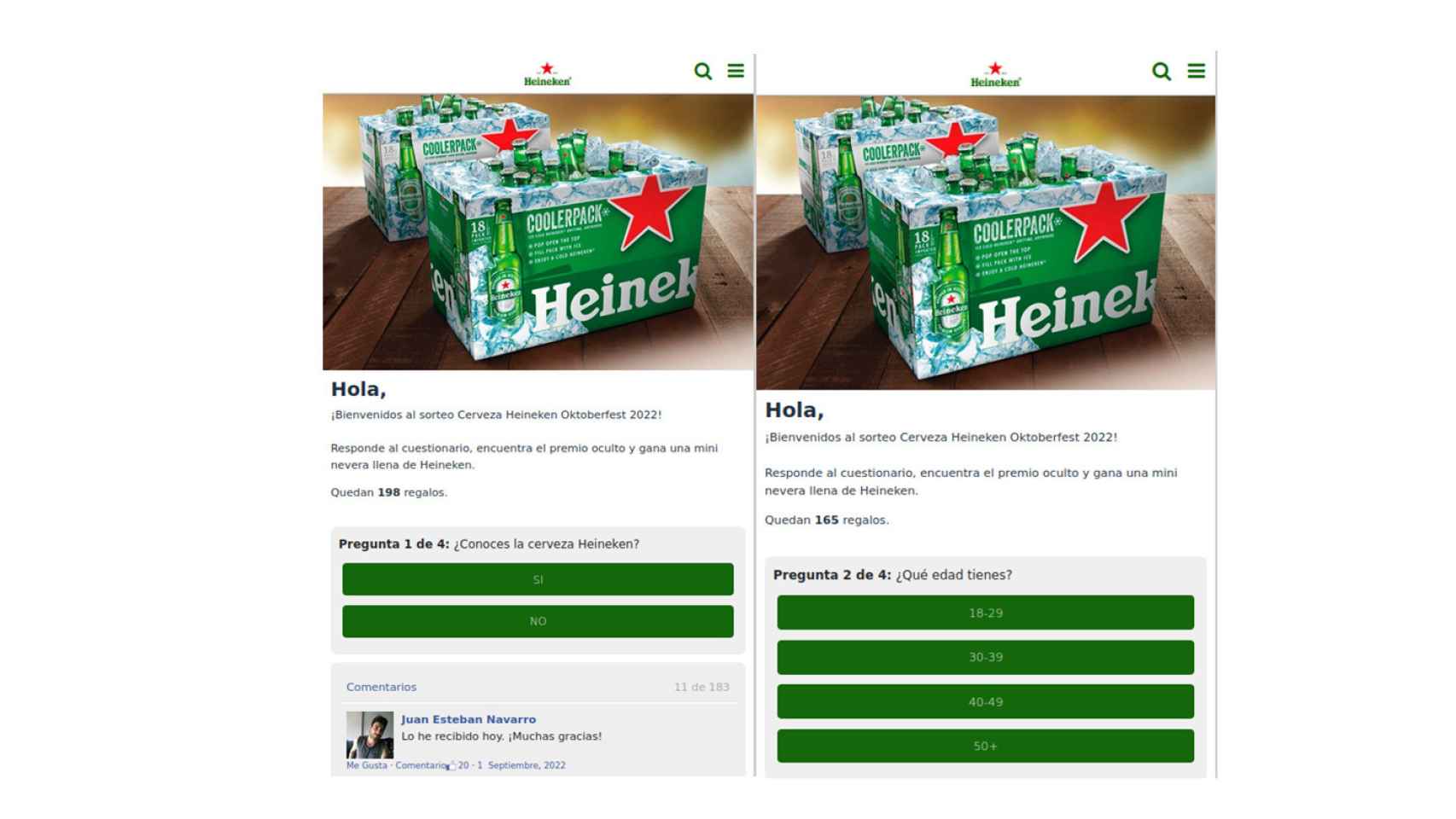 Estafa en nombre de Heineken