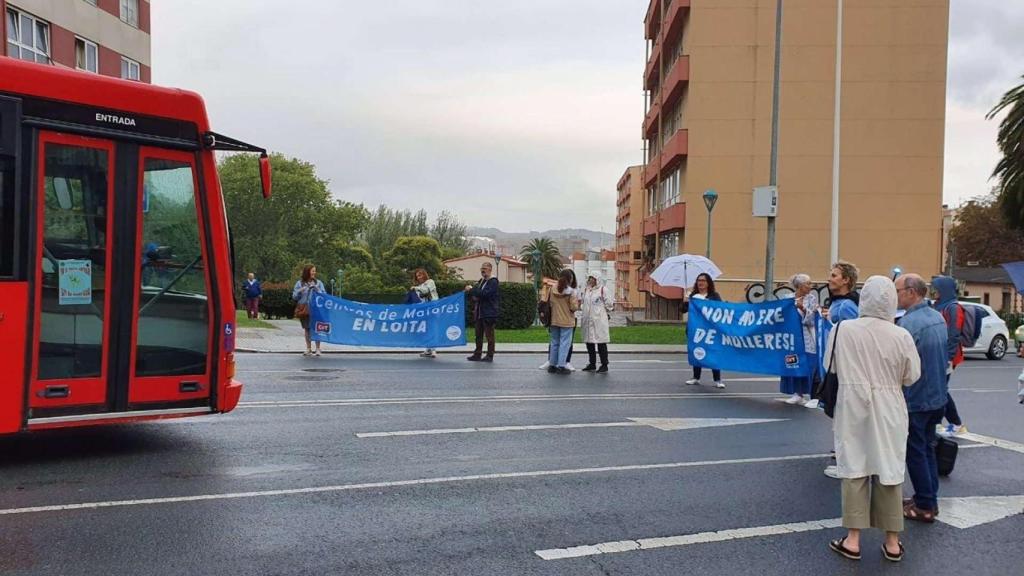 Manifestación en A Coruña de trabajadores de escuelas ‘Galiña Azul’