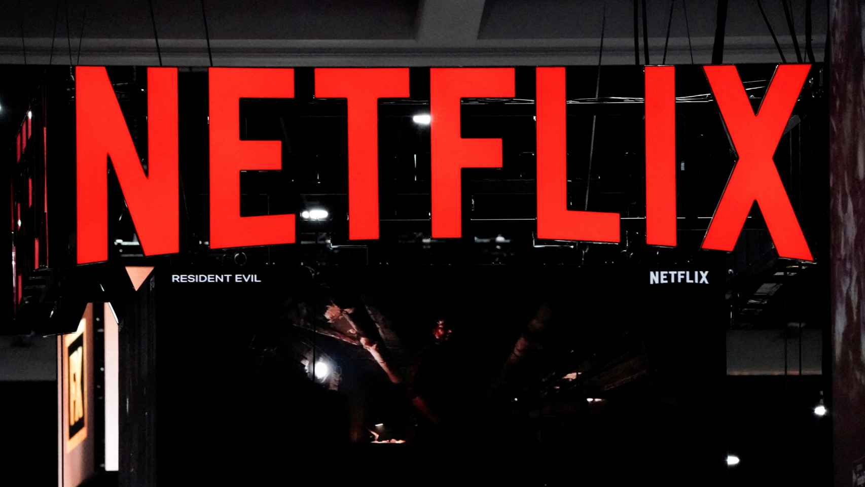 Cartel luminoso con logo de Netflix en la ComicCon de San Diego (Estados Unidos)