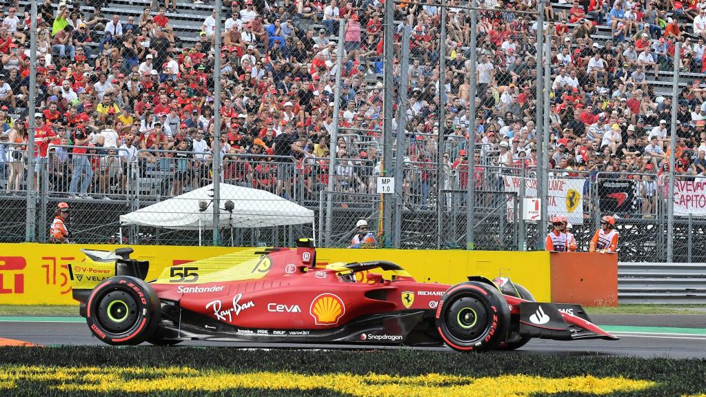 Carlos Sainz, durante el Gran Premio de Italia 2022