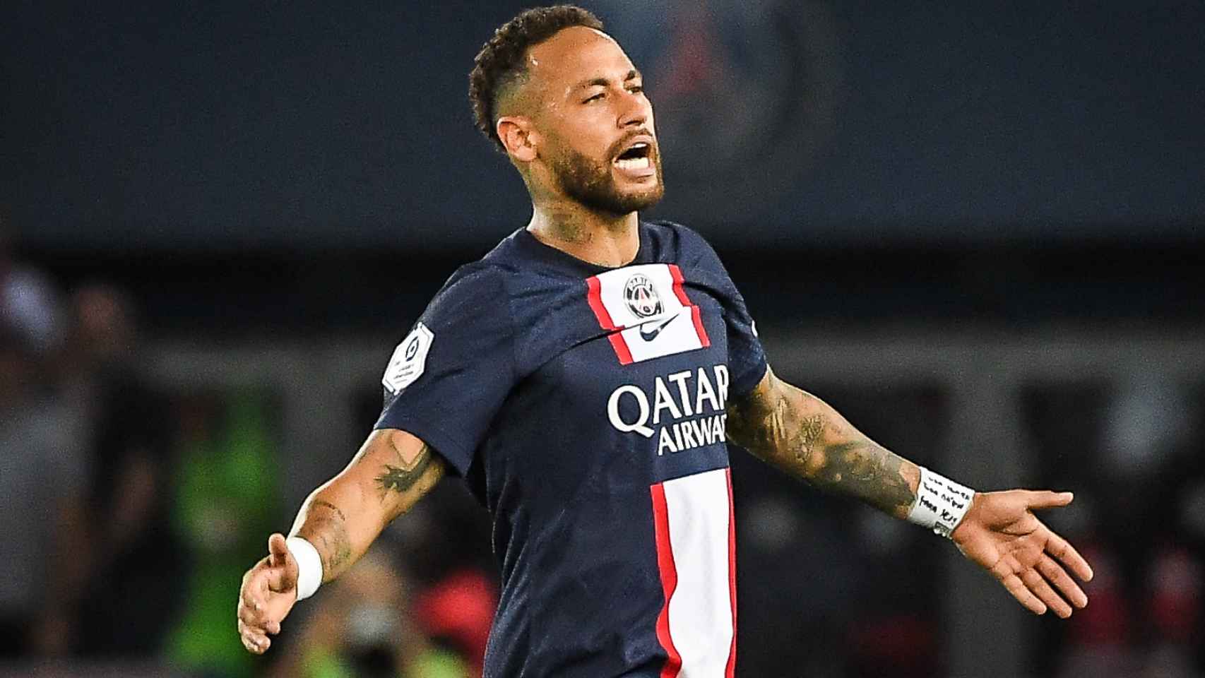 Neymar Jr., en un partido del PSG de la temporada 2022/2023