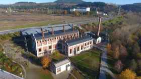 Vista aérea de a antigua central términa de la Minero Siderúrgica de Ponferrada convertido a Museo