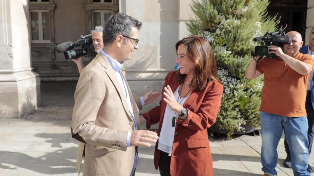 Félix Bolaños e Inés Rey, en A Coruña.