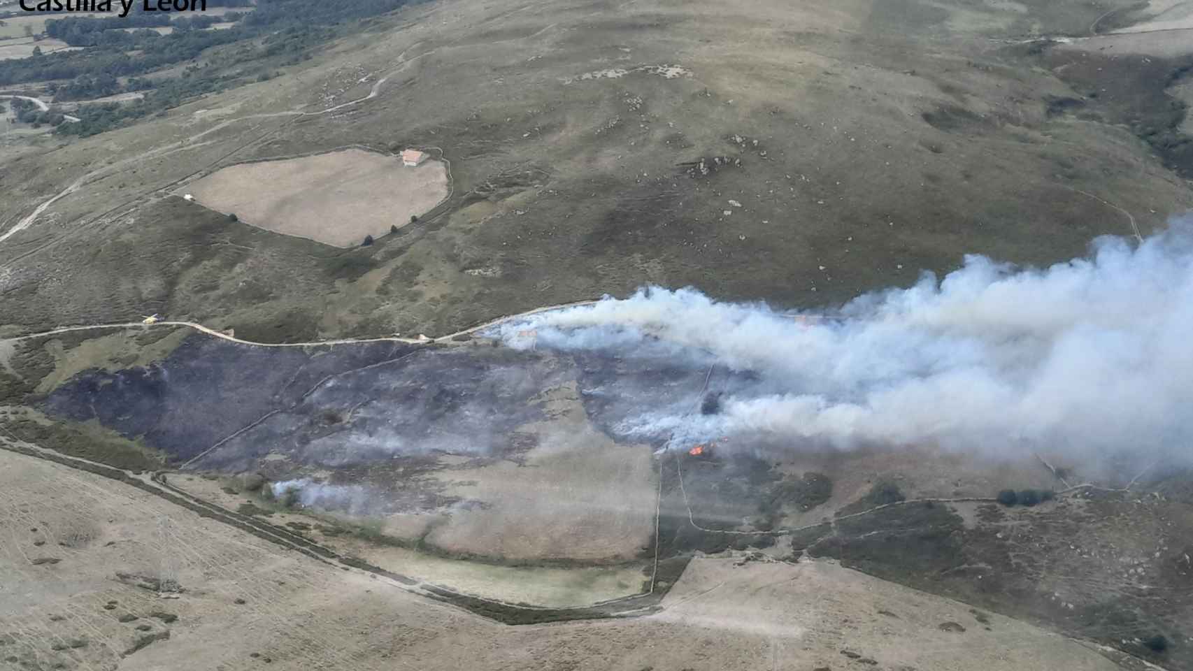Incendio en la Merindad de Valdeporres, en la provincia de Burgos