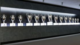 La exposición de parte de las copas conquistadas por el Real Madrid
