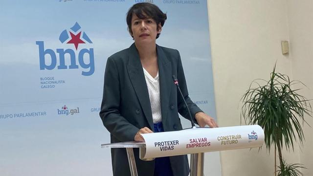 La portavoz nacional del BNG, Ana Pontón, en rueda de prensa.