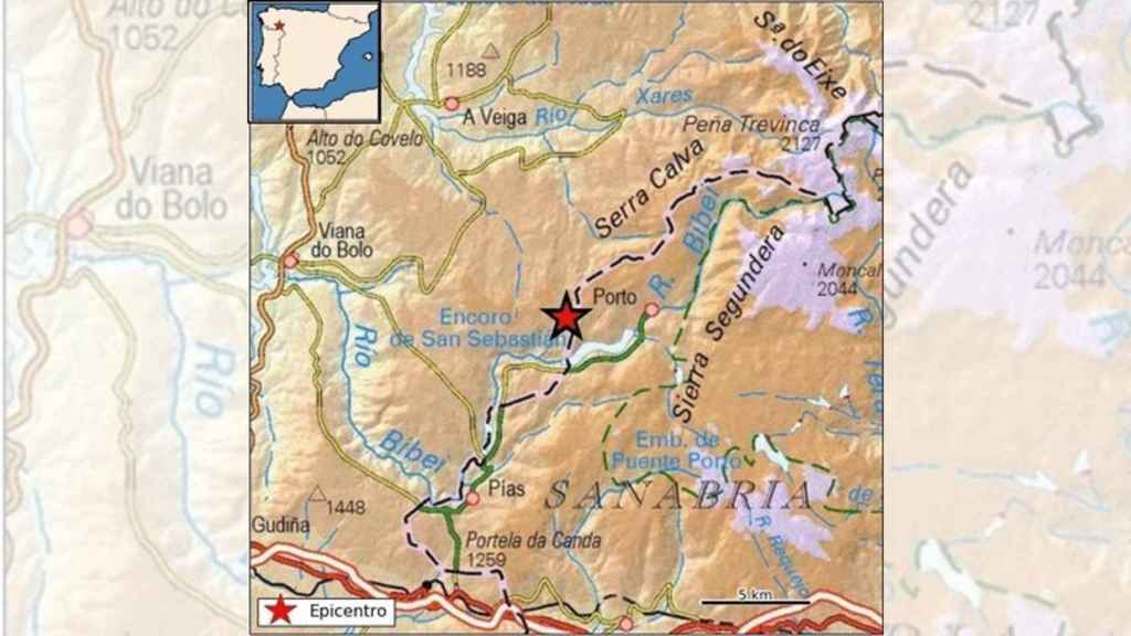 Registrado un pequeño temblor en A Veiga (Ourense).