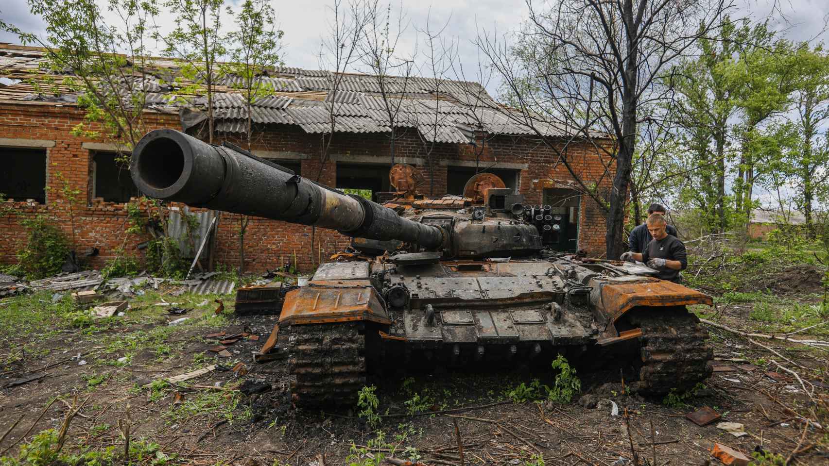 Tanque ruso abandonado