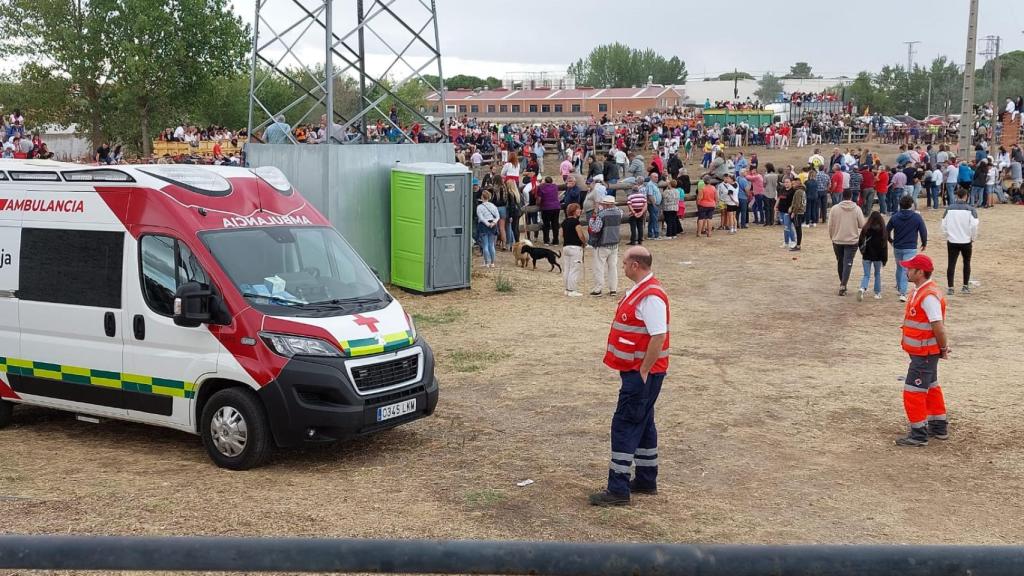 Presencia de Cruz Roja durante el festejo del encierro del Toro de la Vega