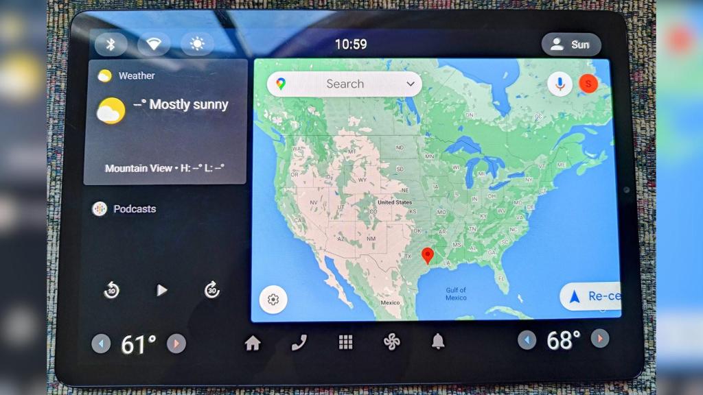 Android Auto en una tablet Samsung