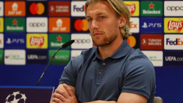 Emil Forsberg en rueda de prensa