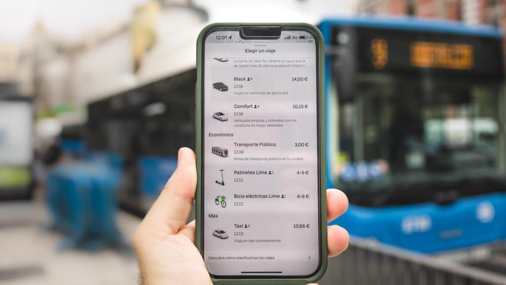 Uber integra el transporte público madrileño