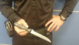 Imagen de archivo de un cuchillo intervenido por la policía.