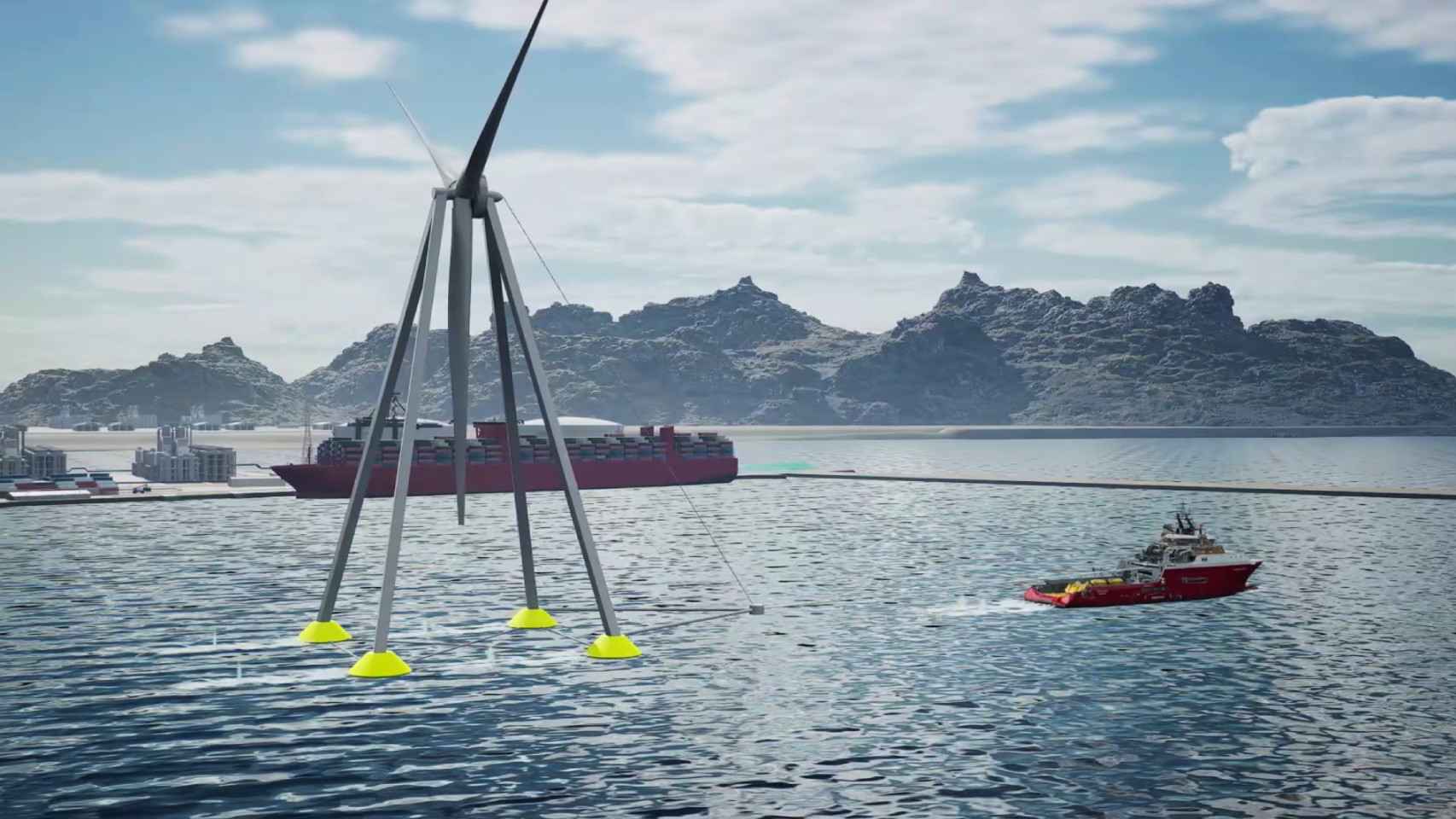 Las turbinas de T-Omega Wind podrían ser remolcadas por barcos