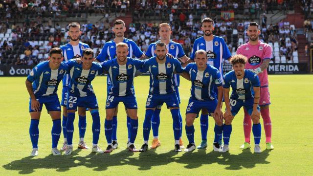 Once del Deportivo ante el Mérida