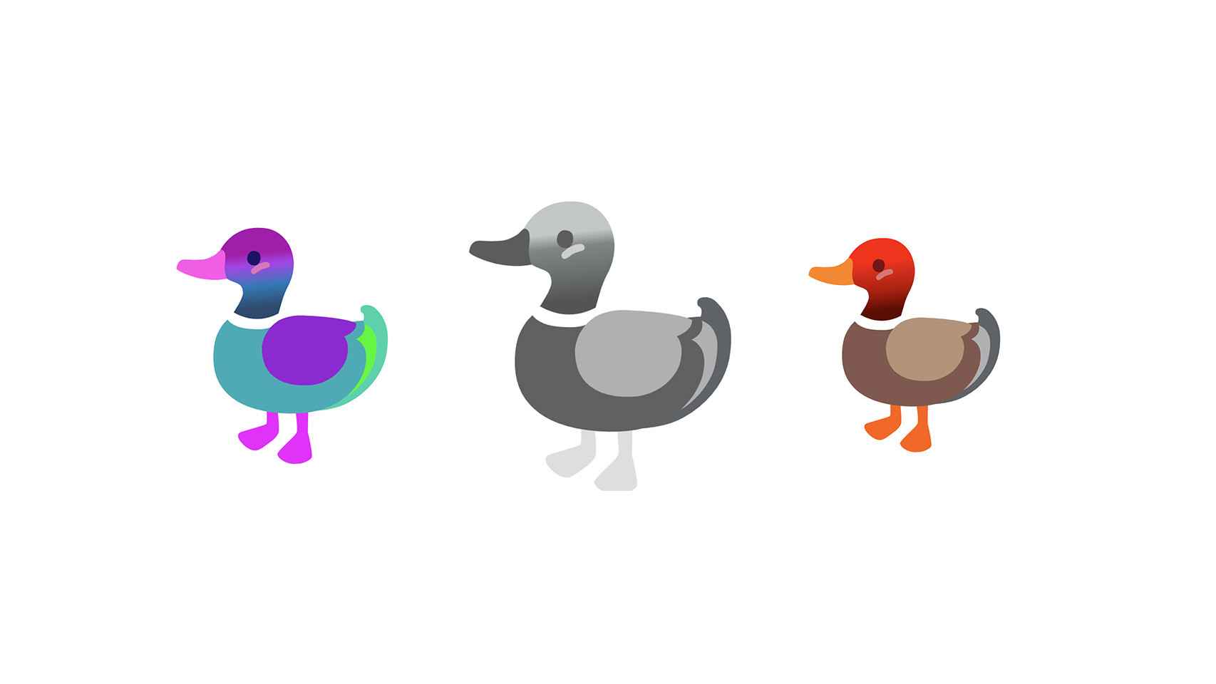 Emojis cambiados de color.