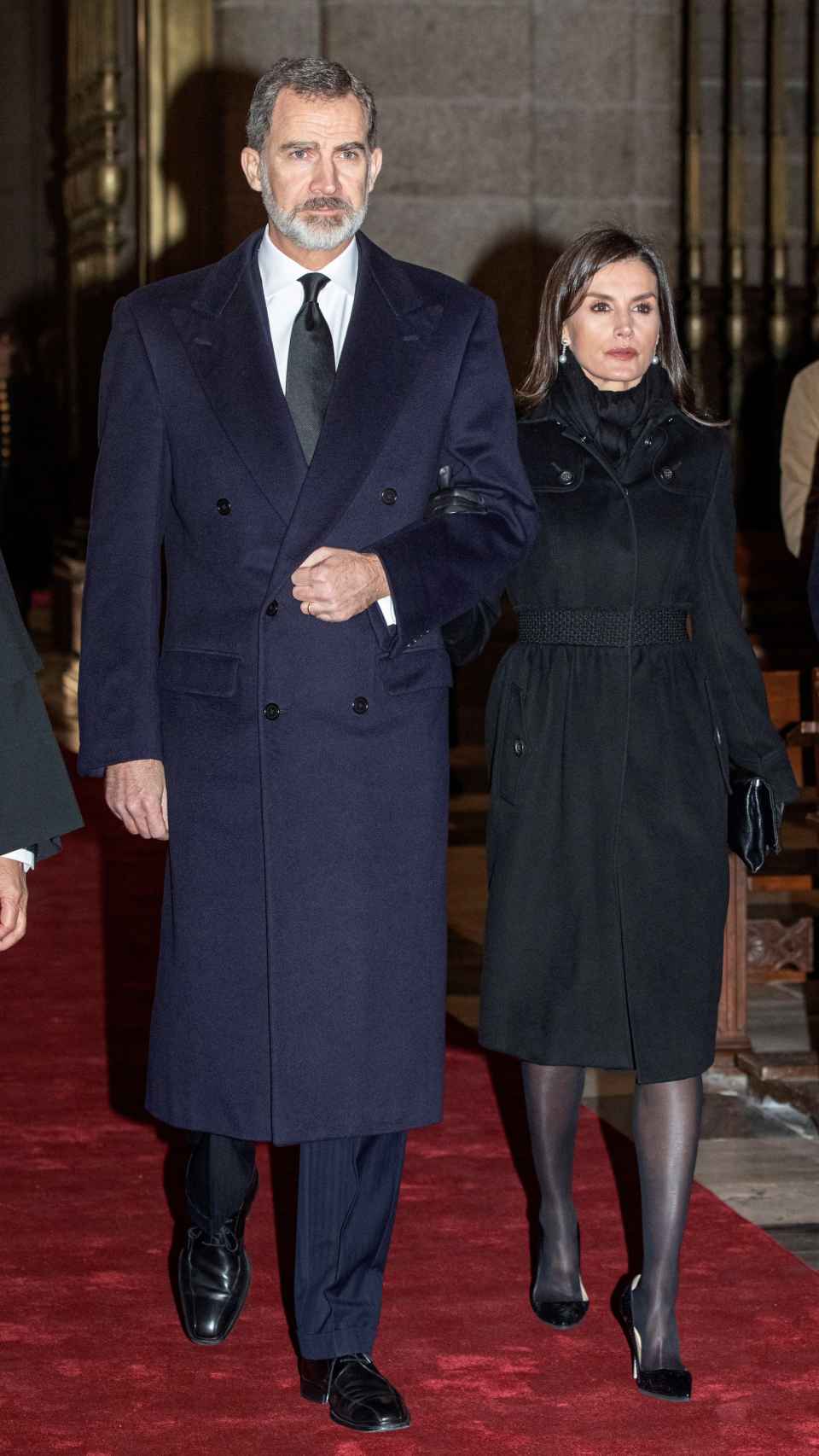 Felipe VI y Letizia presidieron el funeral de la tía del Rey.