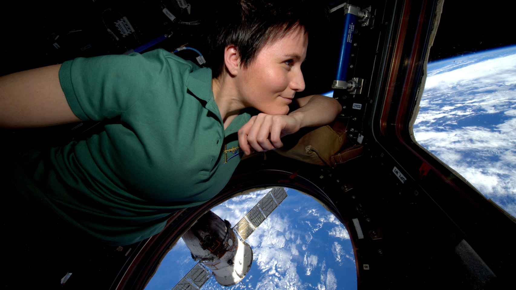 La astronauta italiana desde la Estación Espacial Internacional.