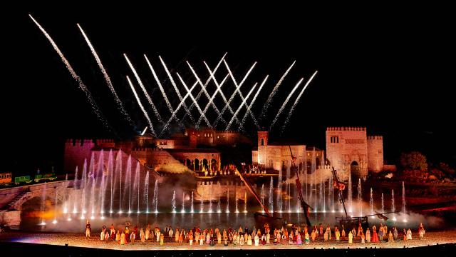 Final del espectáculo nocturno El Sueño de Toledo