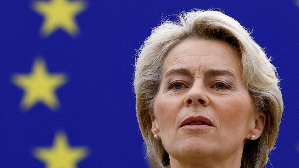 La presidenta Ursula von der Leyen, durante el discurso sobre el estado de la Unión