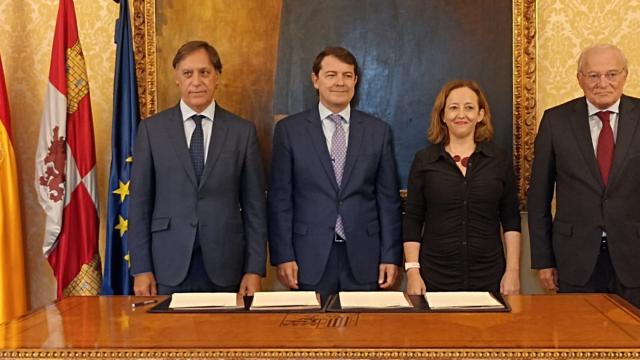 El presidente de la Junta, Alfonso Fernández Mañueco, durante la presentación de la nueva Casa de la Ciencia de Salamanca.