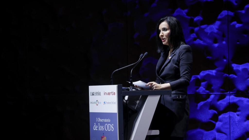 Cruz Sánchez de Lara durante su discurso de apertura del observatorio.