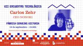 Cartel del encuentro tecnológico de EL ESPAÑOL de Málaga con Carlos Zehr, CEO de Nonoki.