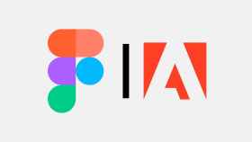 Logos de Adobe y Figma juntos en un fotomontaje.