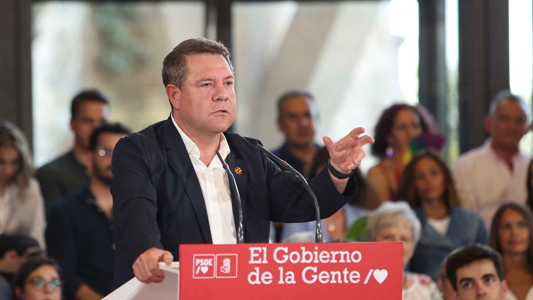 García-Page en el acto de campaña del PSOE en Toledo. Foto: Óscar Huertas.