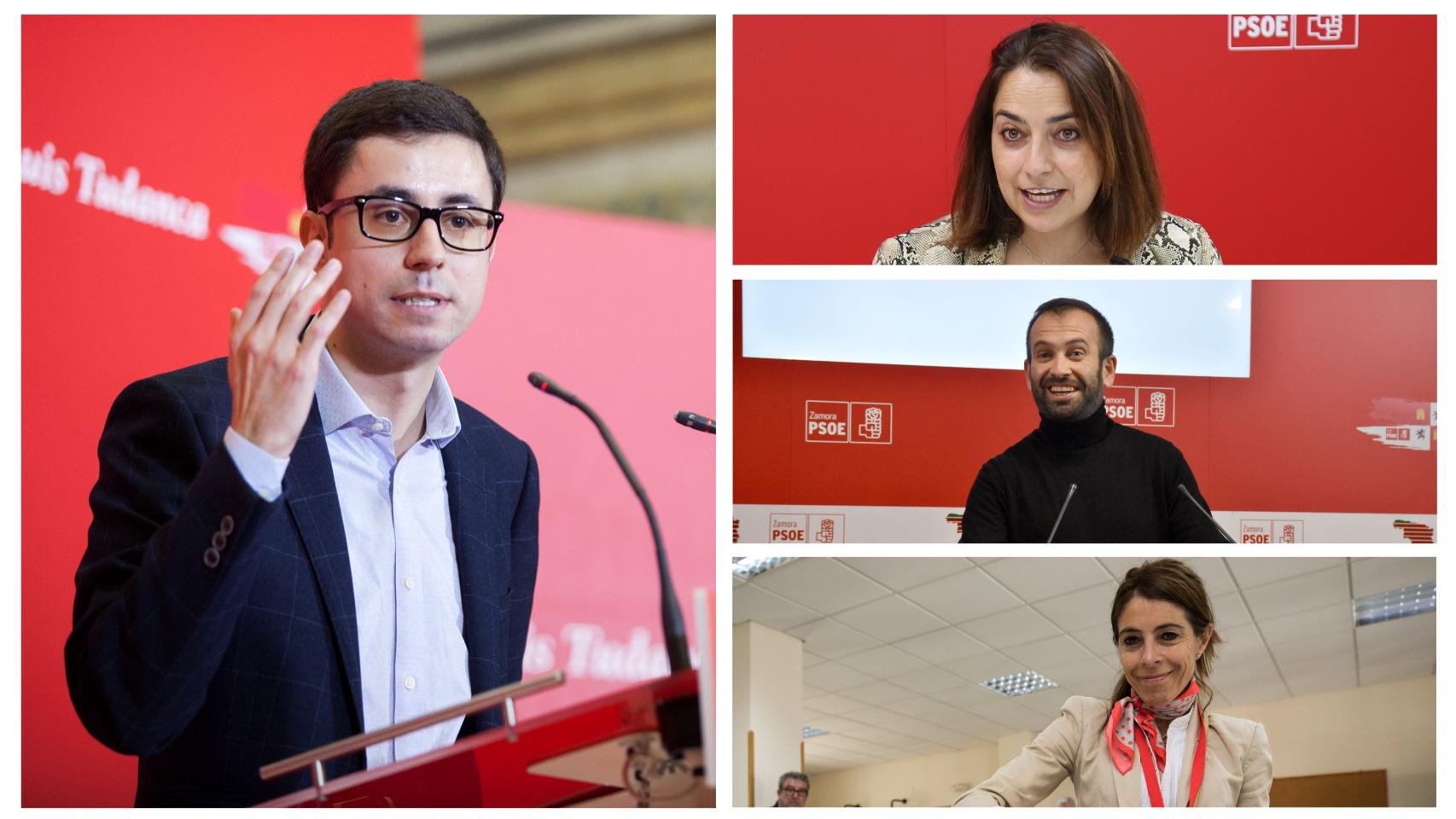 Los últimos candidatos del PSOE a las alcaldías de Salamanca, Palencia y Ávila, y David Gago, sustituto de Antidio Fagúndez en el Ayuntamiento de Zamora.