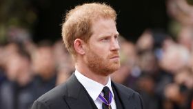El Príncipe Harry durante el cortejo fúnebre de la reina Isabel. Europa Press