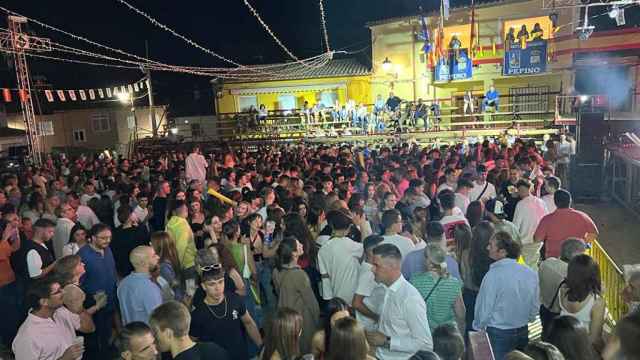 La plaza de Pepino, llena durante un concierto.