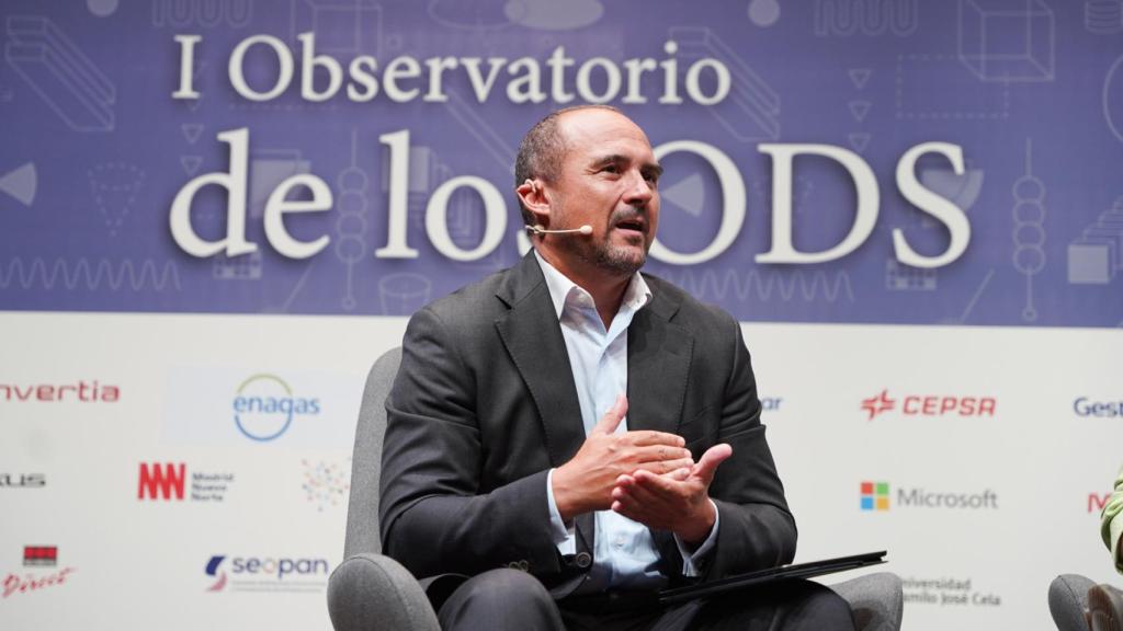 El director de la División de Consultoría de Microsoft España, Ignacio León, durante su intervención en el I Observatorio de los ODS