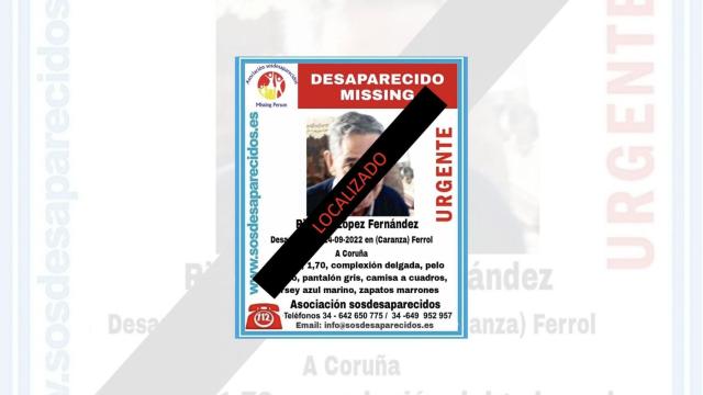 Un miembro de Protección Civil localiza al vecino de Caranza (Ferrol) desaparecido ayer