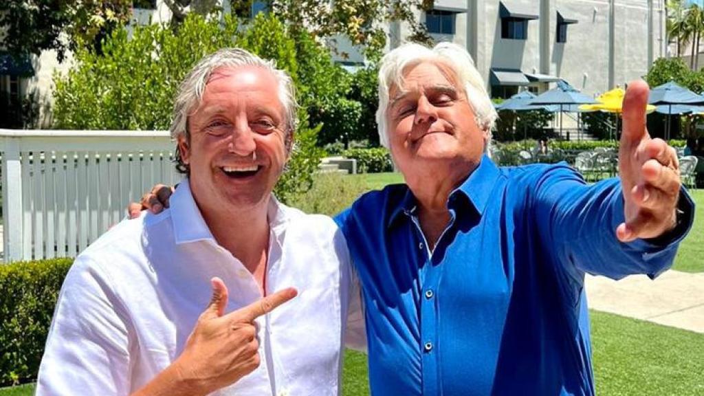 Pedrerol, con Jay Leno.