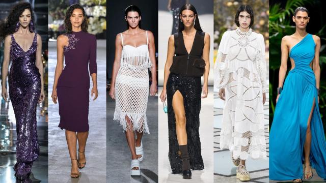 De izda. a dcha: modelos de Tom Ford,  Pamela Roland, Proenza Schouler, Fendi, Ulla Jonhson y Michael Kors.