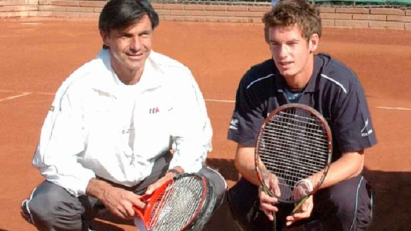 Emilio Sánchez Vicario, junto a un joven Andy Murray